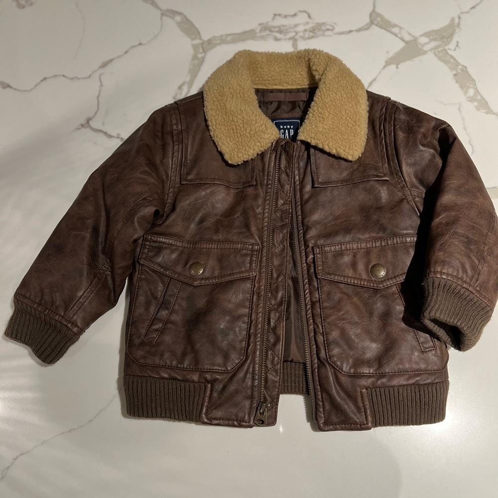 Gap 4T Toddler Bomber Flight Jacket (Great Top Gun Pilot Costume!)